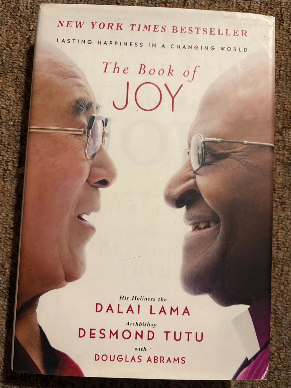 The Book of Joy by Dalai Lama & Desmond Tutu - White/Red Cover